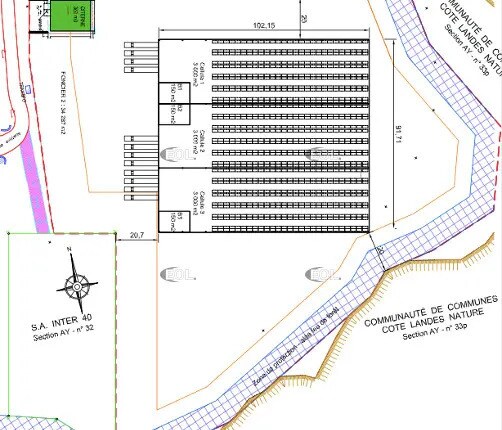 Industriel/Logistique dans Castets à louer - Plan d’étage – Image 3 sur 3