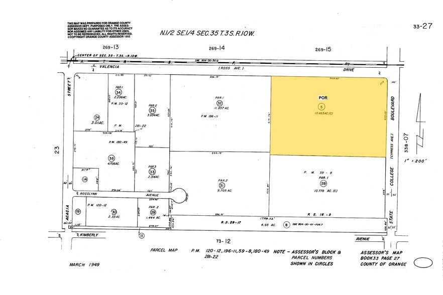 521-529 S State College Blvd, Fullerton, CA à louer - Plan cadastral – Image 2 sur 6