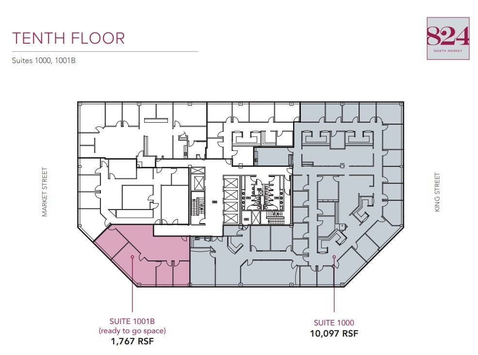 824 N Market St, Wilmington, DE à louer Plan d’étage– Image 1 sur 1