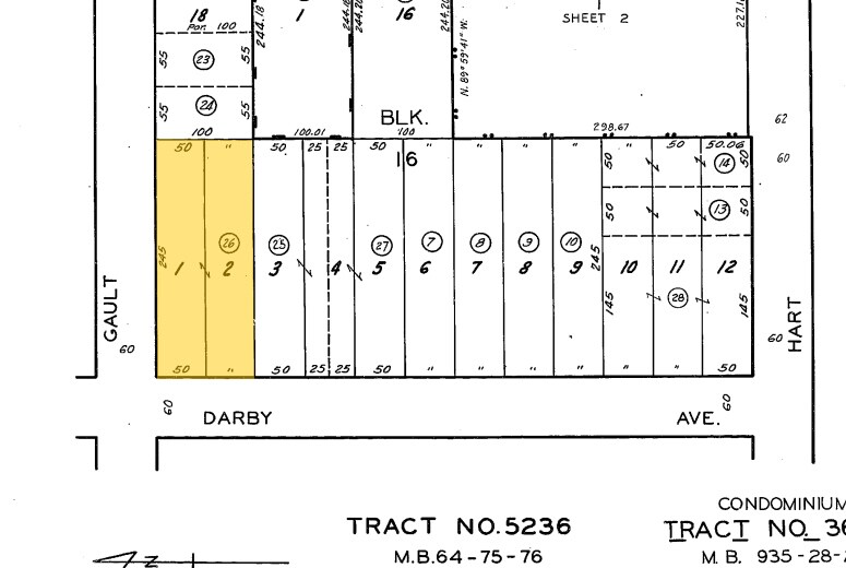 18326-18348 Gault St, Reseda, CA à louer - Plan cadastral – Image 2 sur 7