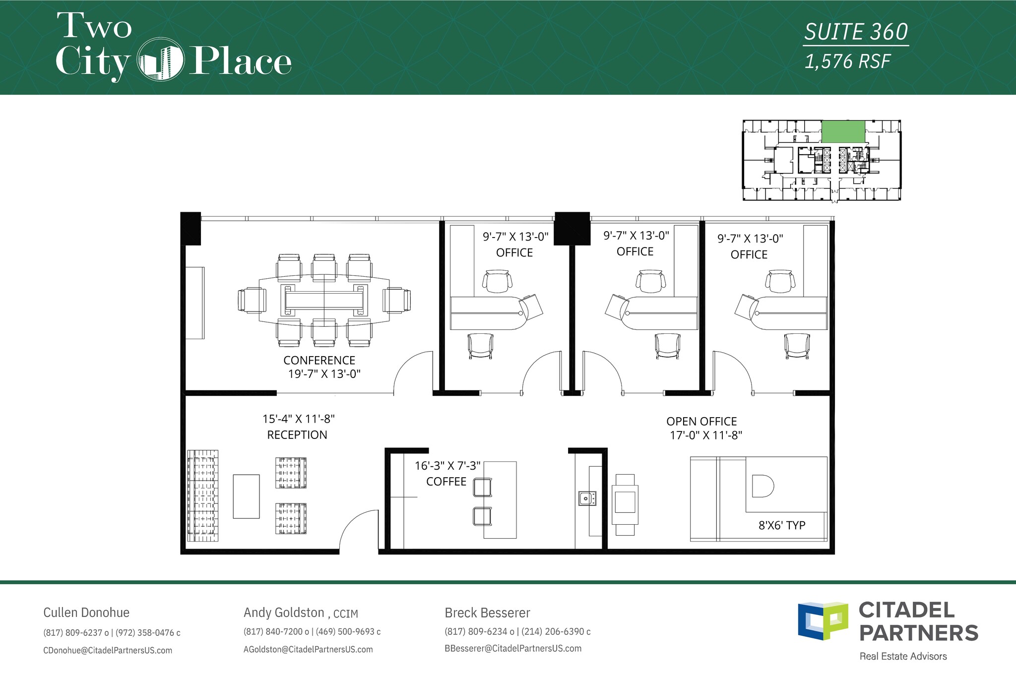 100 Throckmorton St, Fort Worth, TX à louer Plan d’étage– Image 1 sur 4