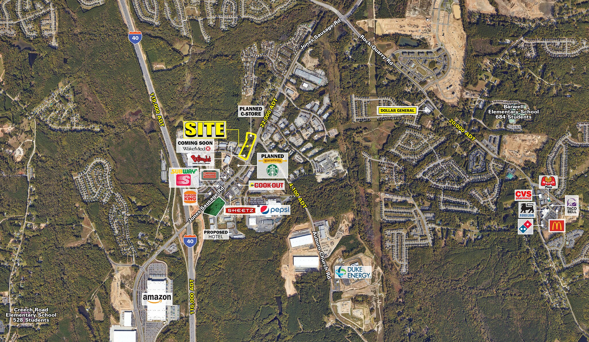 Jones Sausage Rd & Integrity dr, Garner, NC à louer Photo principale– Image 1 sur 5