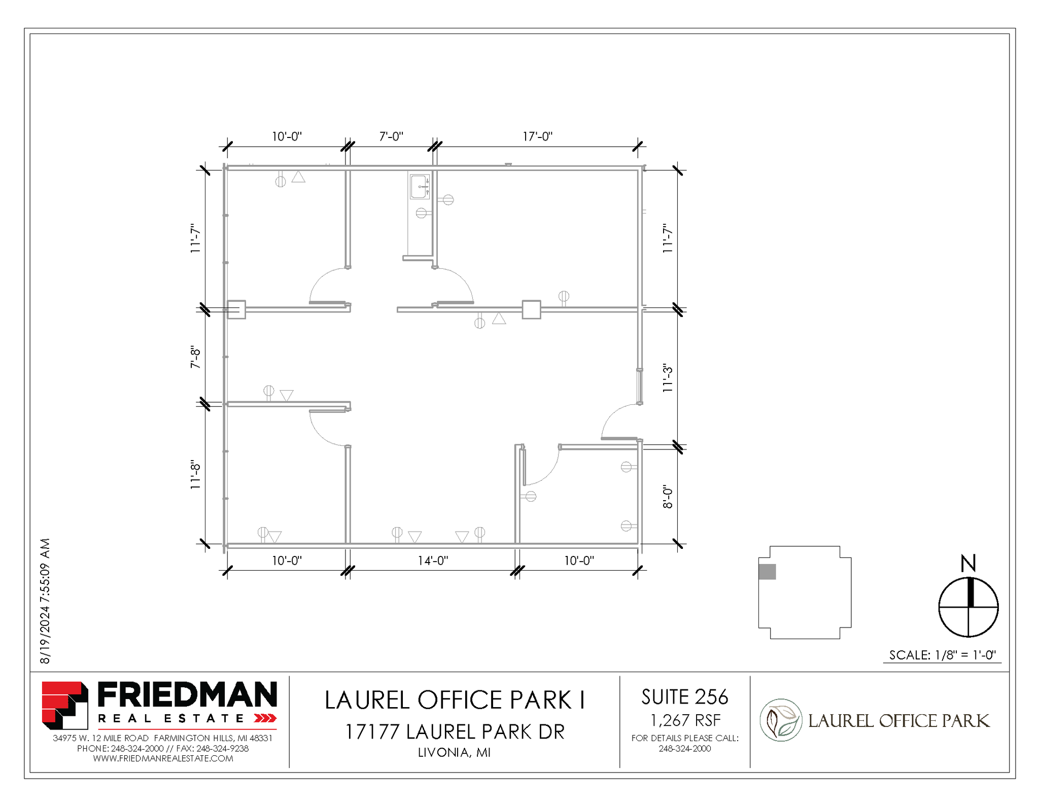 17177 N Laurel Park Dr, Livonia, MI à louer Plan d’étage– Image 1 sur 2