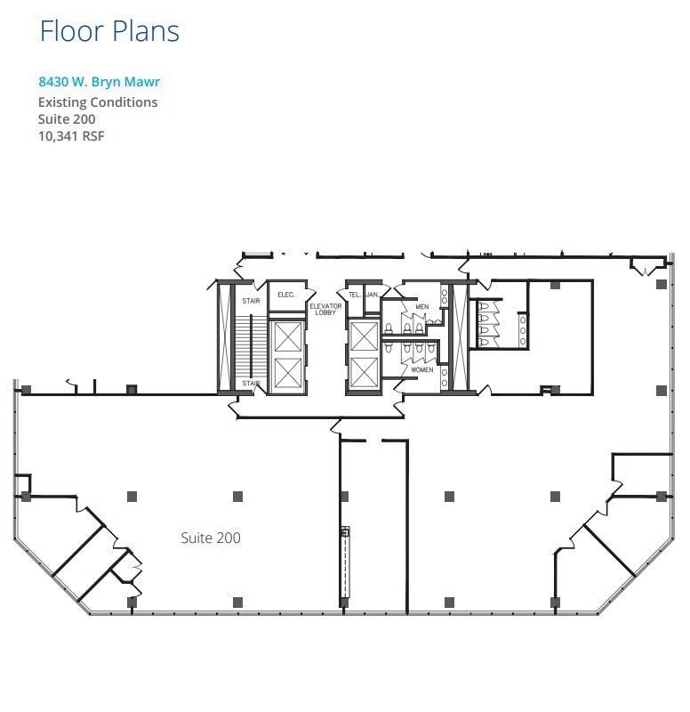 8410 W Bryn Mawr Ave, Chicago, IL à louer Plan d’étage– Image 1 sur 2