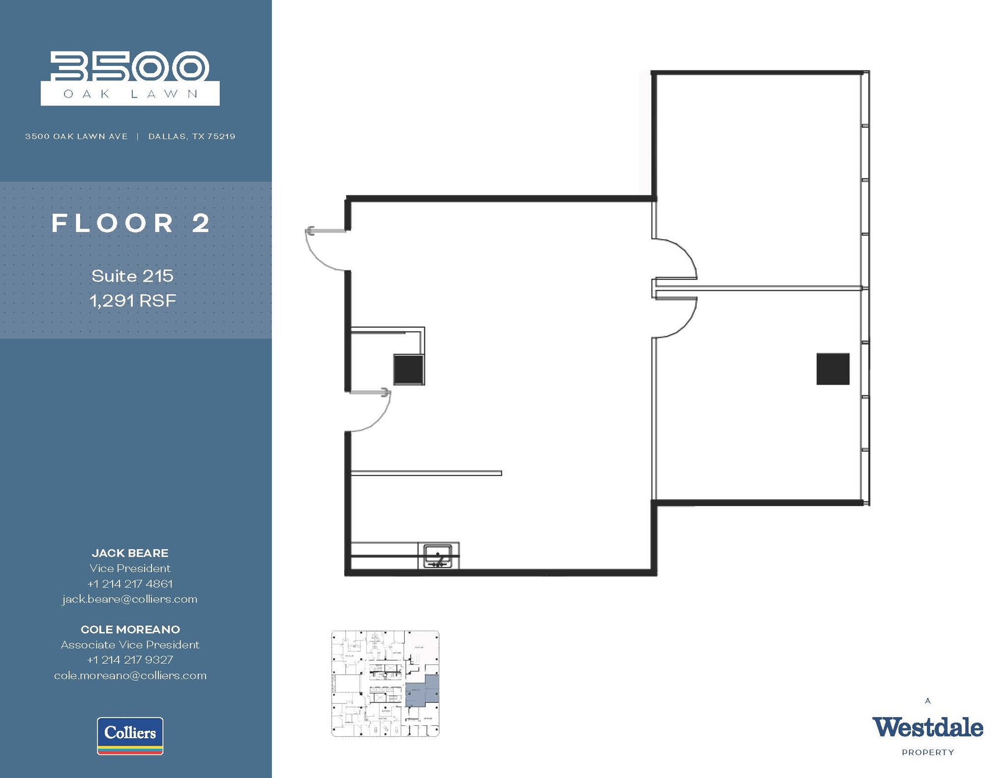 3500 Oak Lawn Ave, Dallas, TX à louer Plan d’étage– Image 1 sur 1