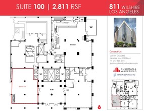 811 Wilshire Blvd, Los Angeles, CA à louer Plan d’étage– Image 2 sur 2