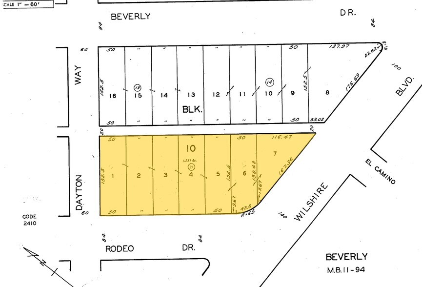 202-270 N Rodeo Dr, Beverly Hills, CA à louer - Plan cadastral – Image 2 sur 9