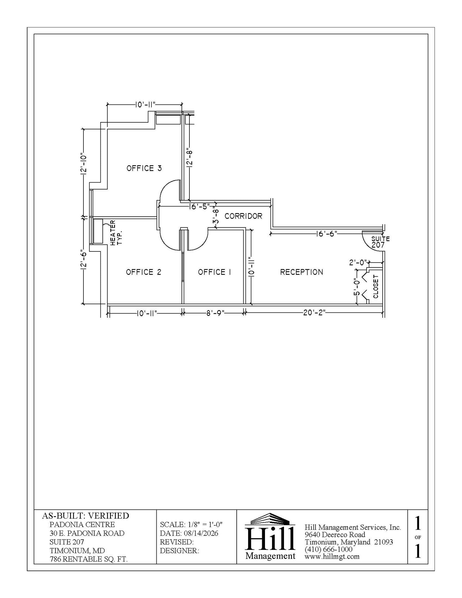 30 E Padonia Rd, Timonium, MD à louer Plan d’étage– Image 1 sur 1