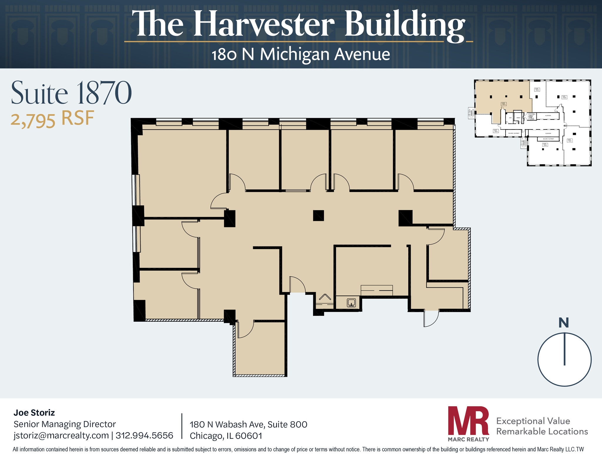 180 N Michigan Ave, Chicago, IL à louer Plan d’étage– Image 1 sur 6