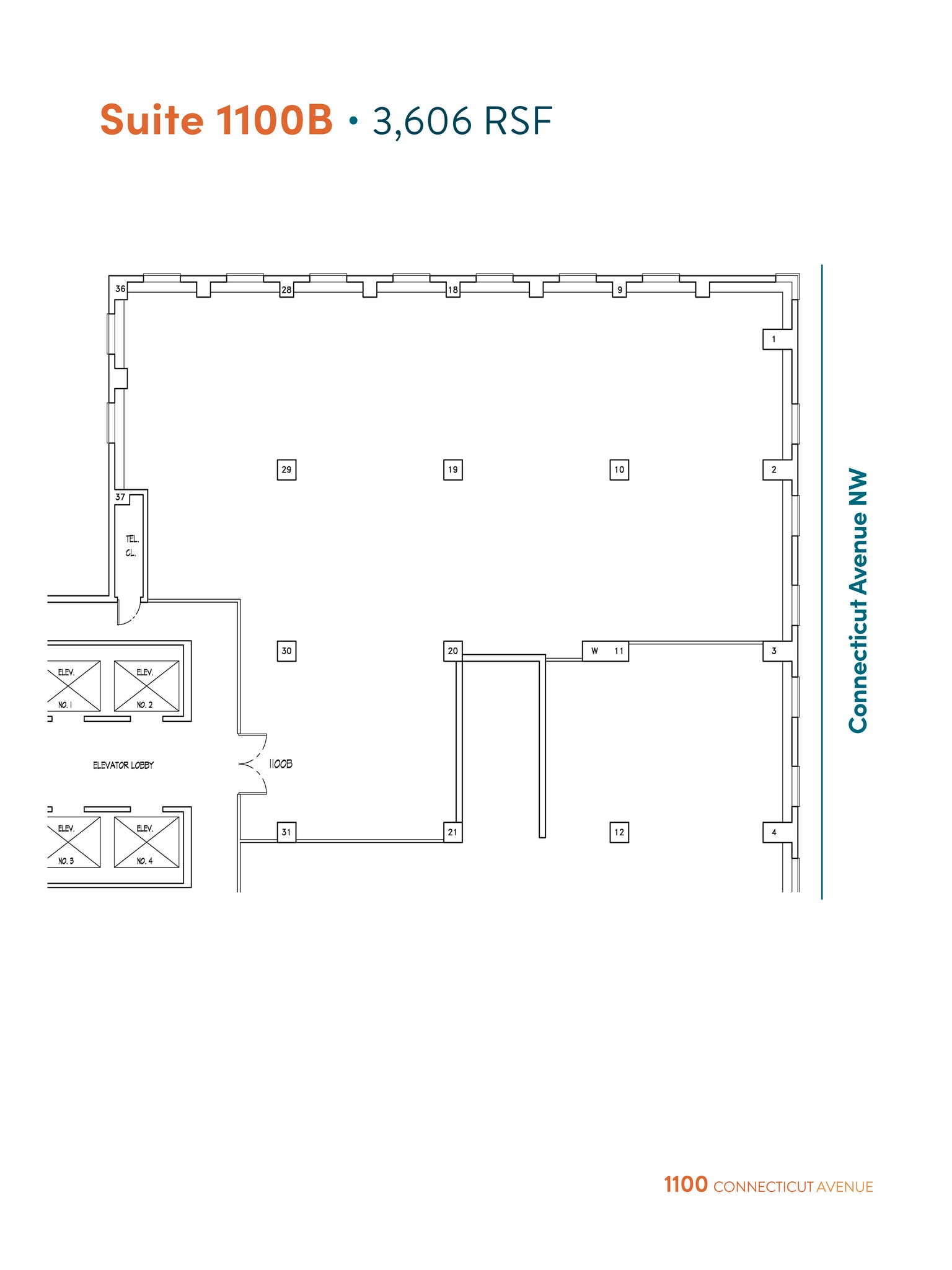 1100 Connecticut Ave NW, Washington, DC à louer Plan d’étage– Image 1 sur 3