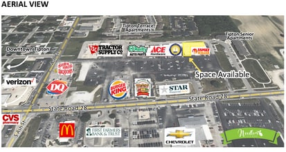 840 E Jefferson St, Tipton, IN à louer Aérien– Image 2 sur 7