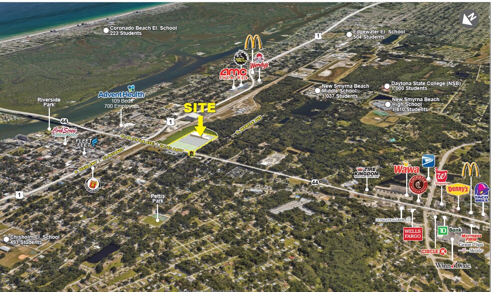 lytle avenue Ave, New Smyrna Beach, FL à louer - Aérien – Image 2 sur 3