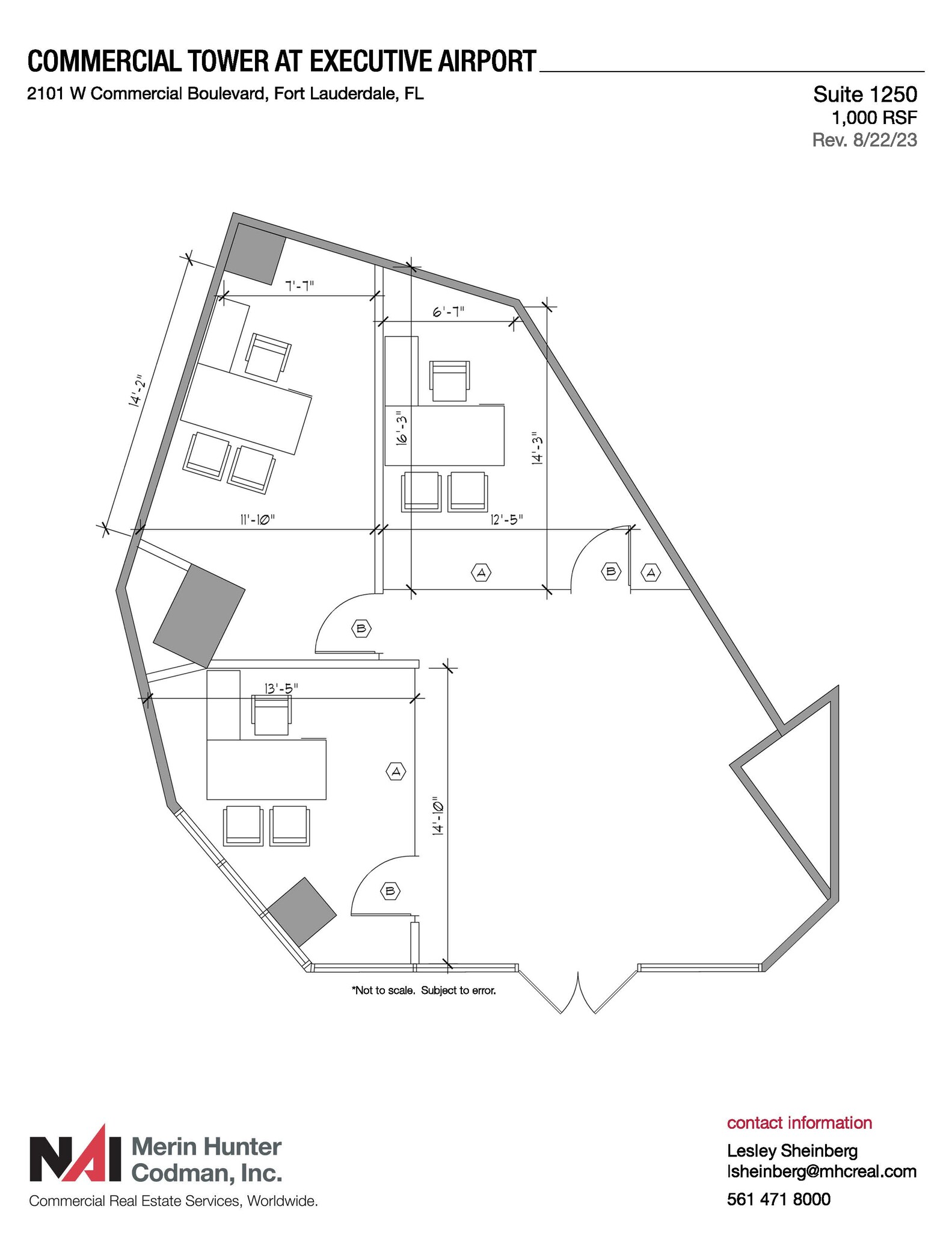 2101 W Commercial Blvd, Fort Lauderdale, FL à louer Plan d’étage– Image 1 sur 6