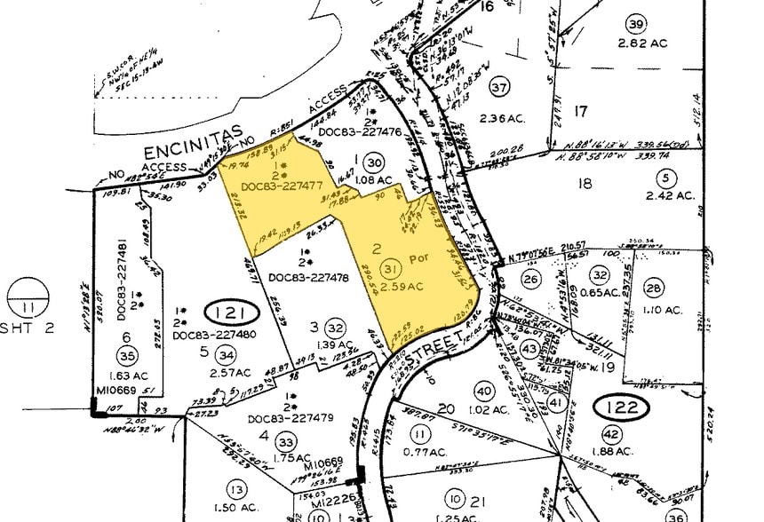 531 Encinitas Blvd, Encinitas, CA à vendre - Plan cadastral – Image 2 sur 5