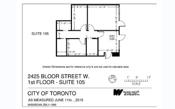 2425 Bloor St W, Toronto, ON à louer Plan d’étage– Image 1 sur 1