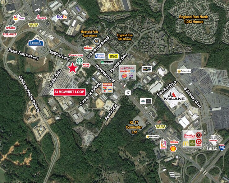 33 McWhirt Loop, Fredericksburg, VA à louer - Aérien – Image 2 sur 2