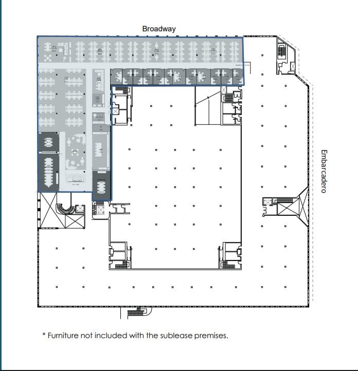 650 Davis St, San Francisco, CA à louer Plan d’étage– Image 1 sur 1