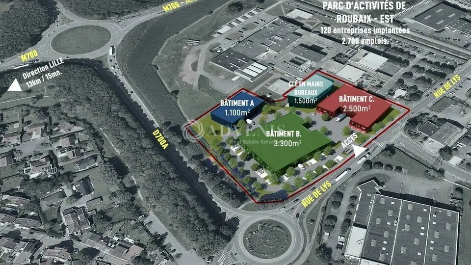 Industriel/Logistique dans Lys-lez-Lannoy à louer - Photo de l’immeuble – Image 3 sur 3