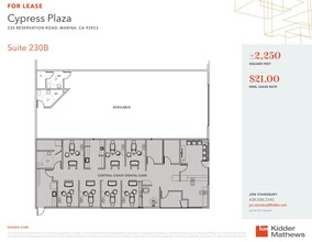 226-232 Reservation Rd, Marina, CA à louer Plan d’étage– Image 1 sur 1