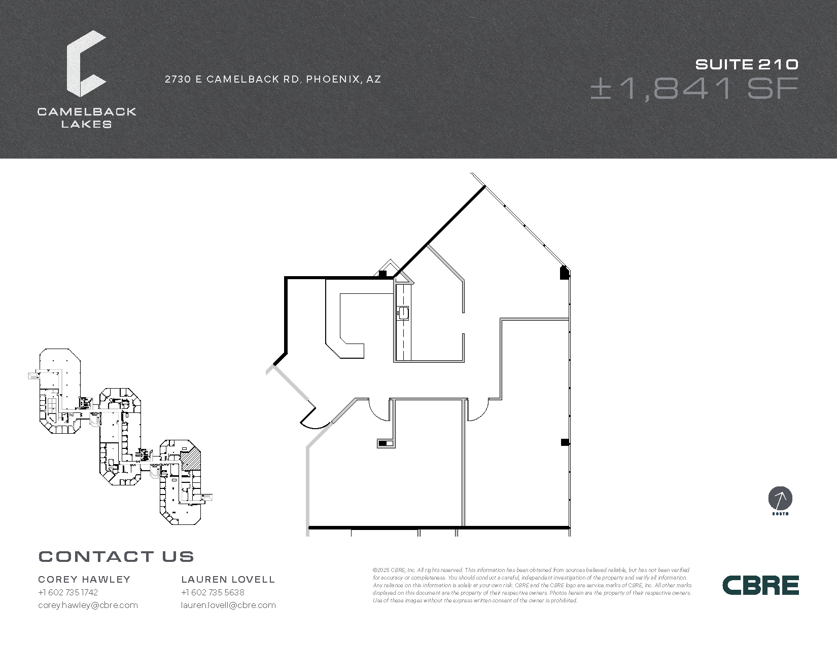 2850 E Camelback Rd, Phoenix, AZ à louer Plan d’étage– Image 1 sur 2