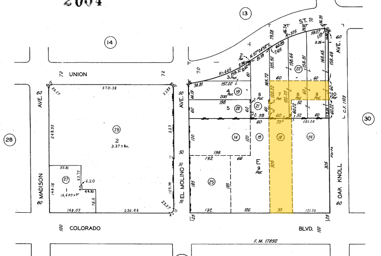 709 E Colorado Blvd, Pasadena, CA à louer - Plan cadastral – Image 2 sur 8