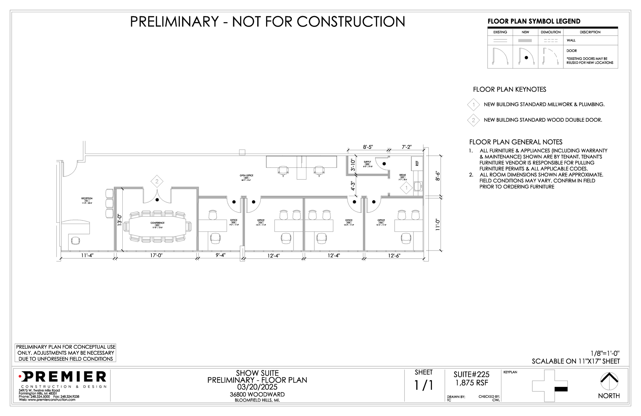 36800 Woodward Ave, Bloomfield Hills, MI à louer Plan d’étage– Image 1 sur 1