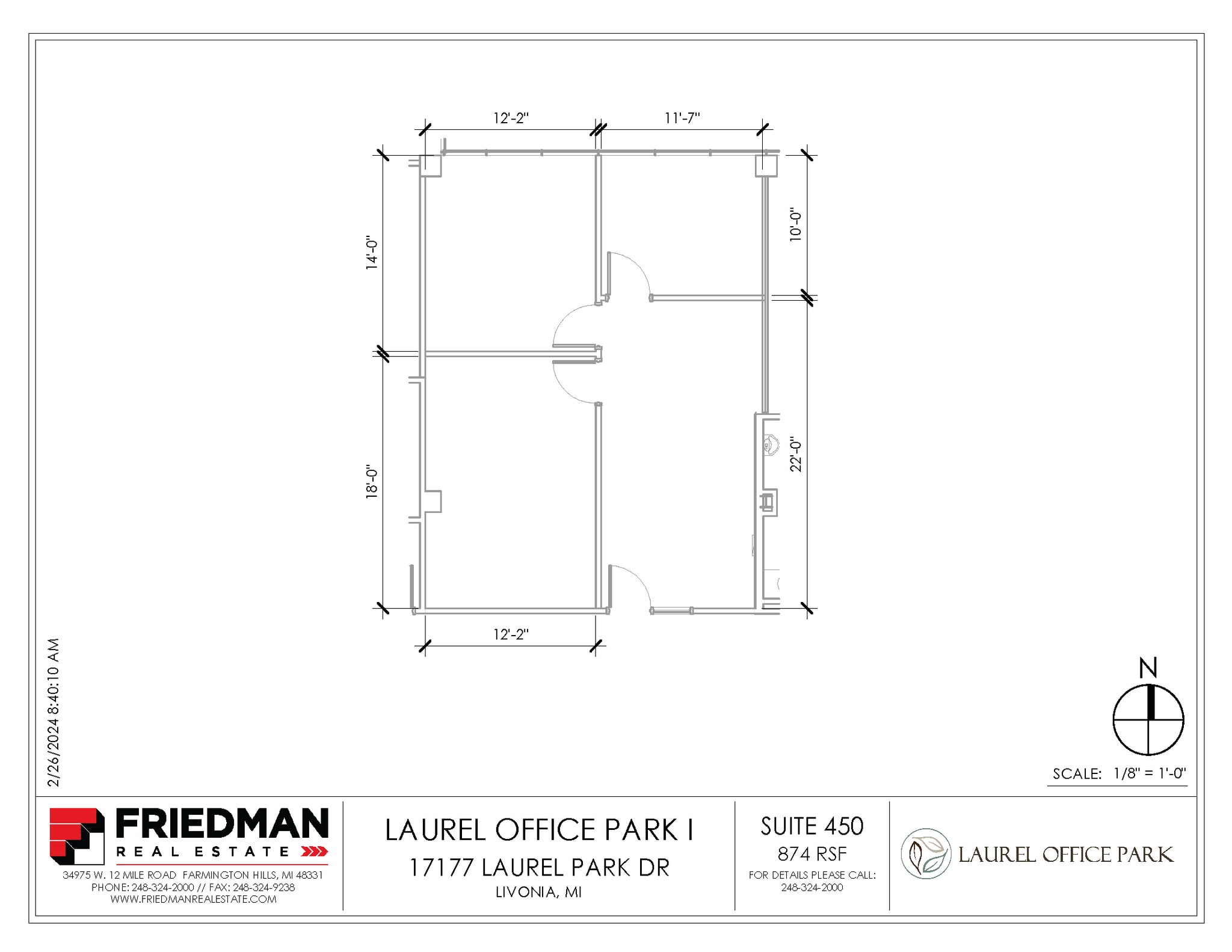 17177 N Laurel Park Dr, Livonia, MI à louer Plan d’étage– Image 1 sur 2
