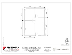17177 N Laurel Park Dr, Livonia, MI à louer Plan d’étage– Image 1 sur 2