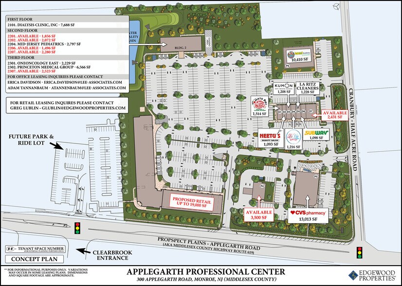 Cranbury Half Acre Rd, Jamesburg, NJ à louer - Plan de site – Image 3 sur 6