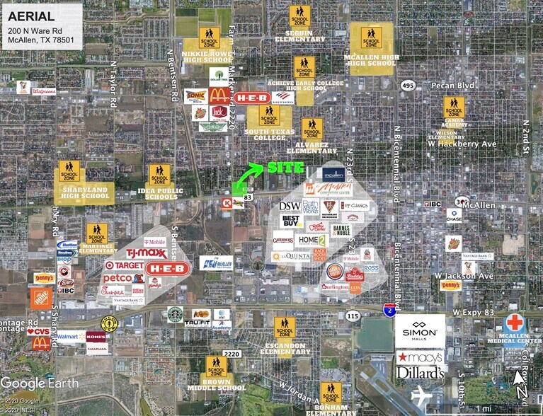 200 N Ware Rd, McAllen, TX à louer - Aérien – Image 2 sur 3