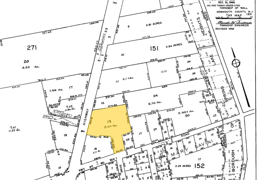 1930 State Route 35, Wall, NJ à vendre - Plan cadastral – Image 2 sur 5