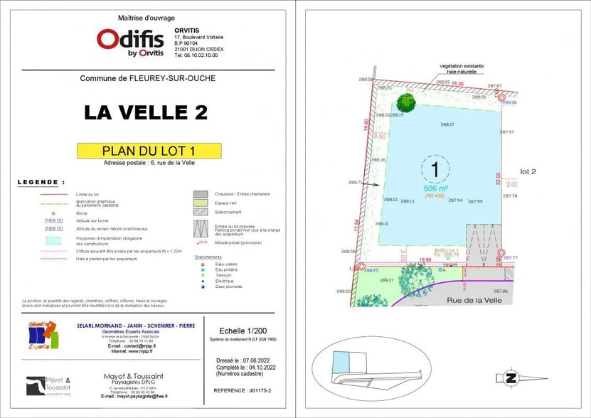 Terrain dans Fleurey-sur-Ouche à vendre - Plan de site – Image 3 sur 4