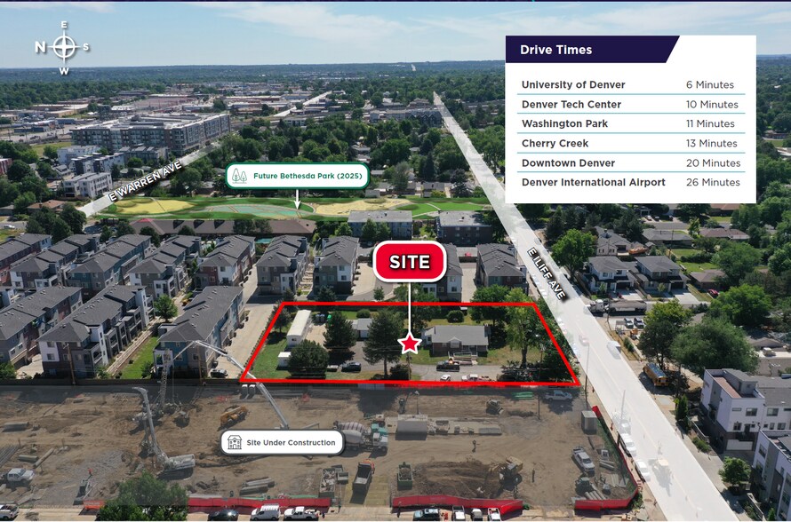 4175 E Iliff Ave, Denver, CO à vendre - Aérien – Image 2 sur 3