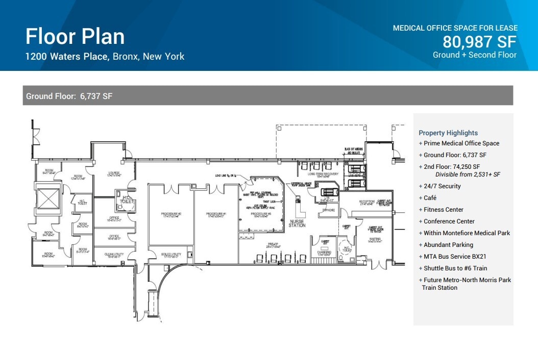 1200 Waters Pl, Bronx, NY à louer Plan d’étage– Image 1 sur 1