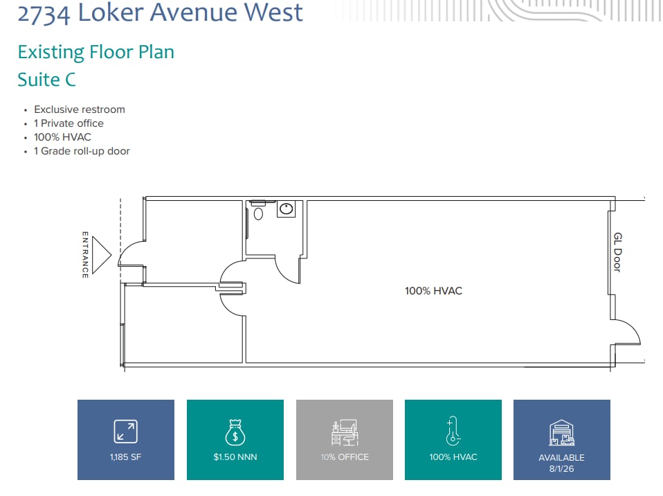 2720 Loker Ave W, Carlsbad, CA à louer Plan d’étage– Image 1 sur 1