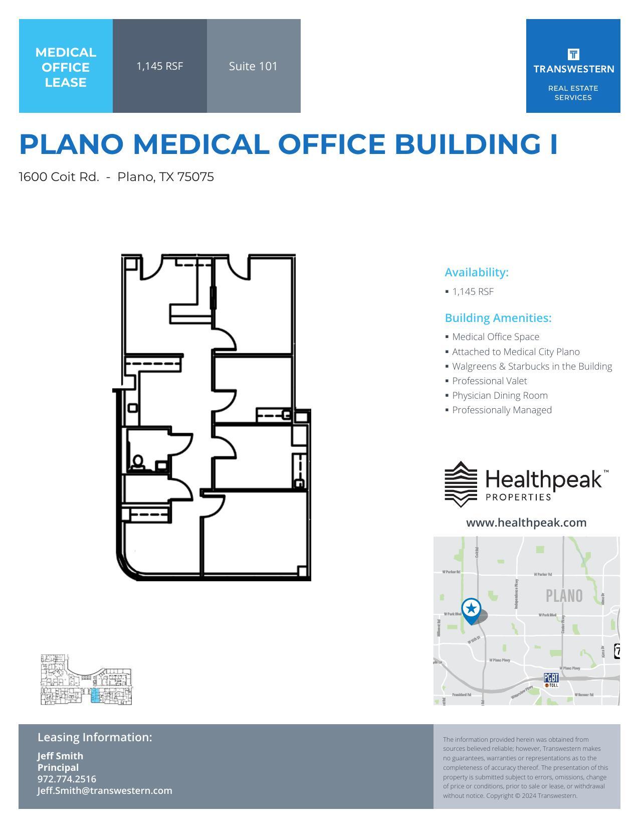 1600 Coit Rd, Plano, TX à louer Plan d’étage– Image 1 sur 1