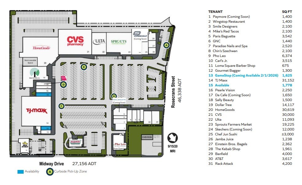 3305-3381 Rosecrans St, San Diego, CA à louer Plan de site– Image 1 sur 1