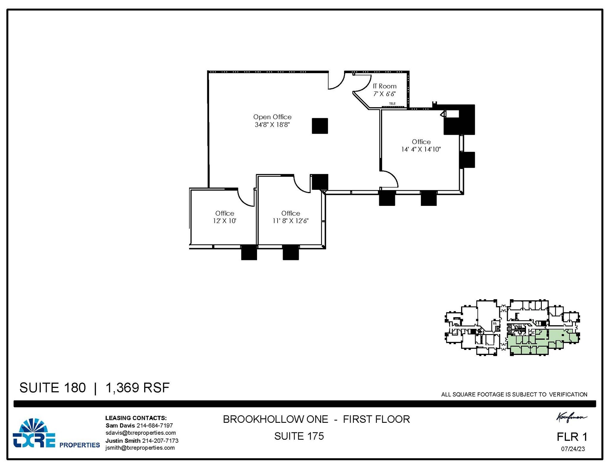 2301 E Lamar Blvd, Arlington, TX à louer Plan d’étage– Image 1 sur 1