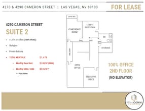 4290 Cameron St, Las Vegas, NV à louer Plan d’étage– Image 2 sur 3