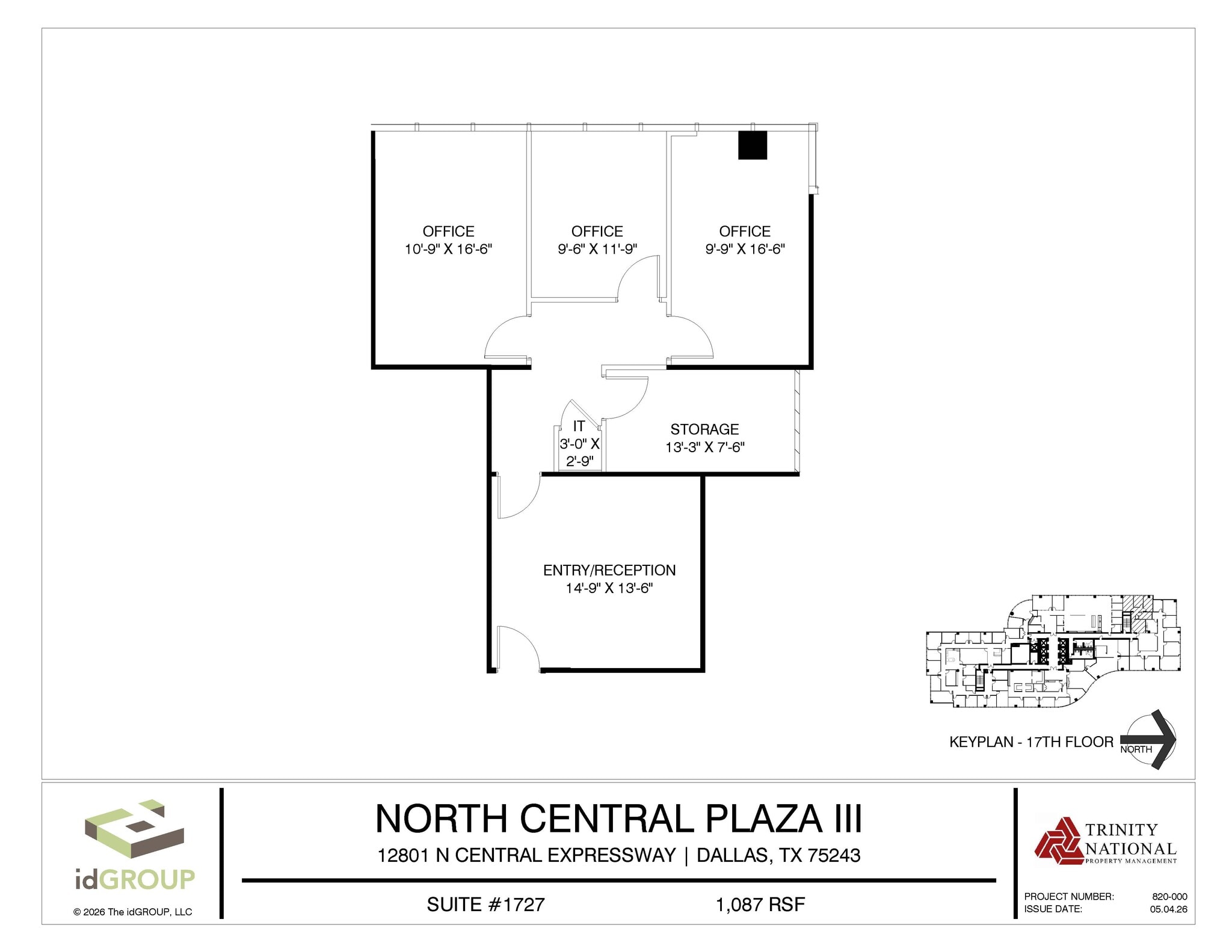 12801 N Central Expy, Dallas, TX à louer Plan d’étage– Image 1 sur 2