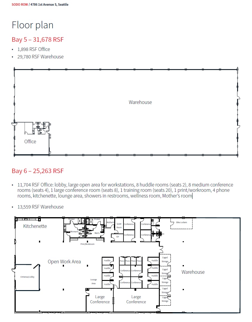 4786-4790 1st Ave S, Seattle, WA à louer Plan d’étage– Image 1 sur 1