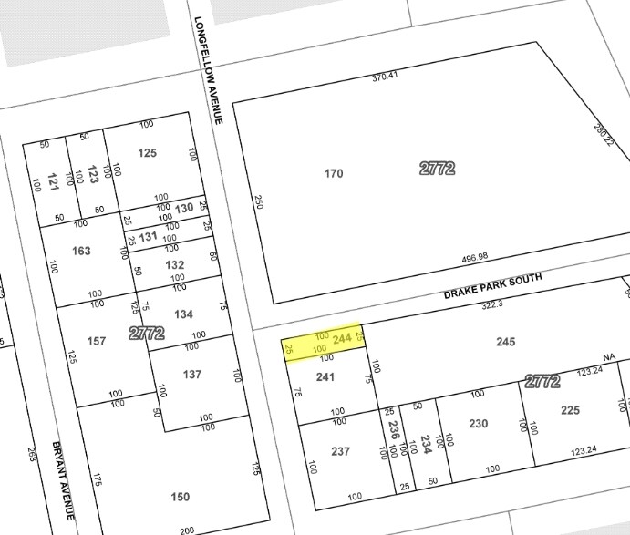 412 Longfellow Ave, Bronx, NY à vendre - Plan cadastral – Image 1 sur 1