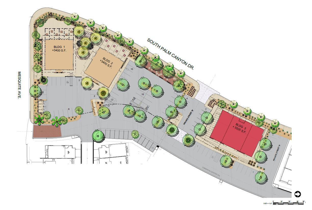 900 S Palm Canyon Dr, Palm Springs, CA à louer Plan de site– Image 1 sur 1