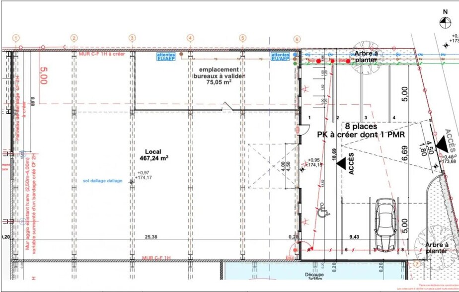 Bureau dans Villefranche-sur-Saône à louer - Plan d’étage – Image 3 sur 5