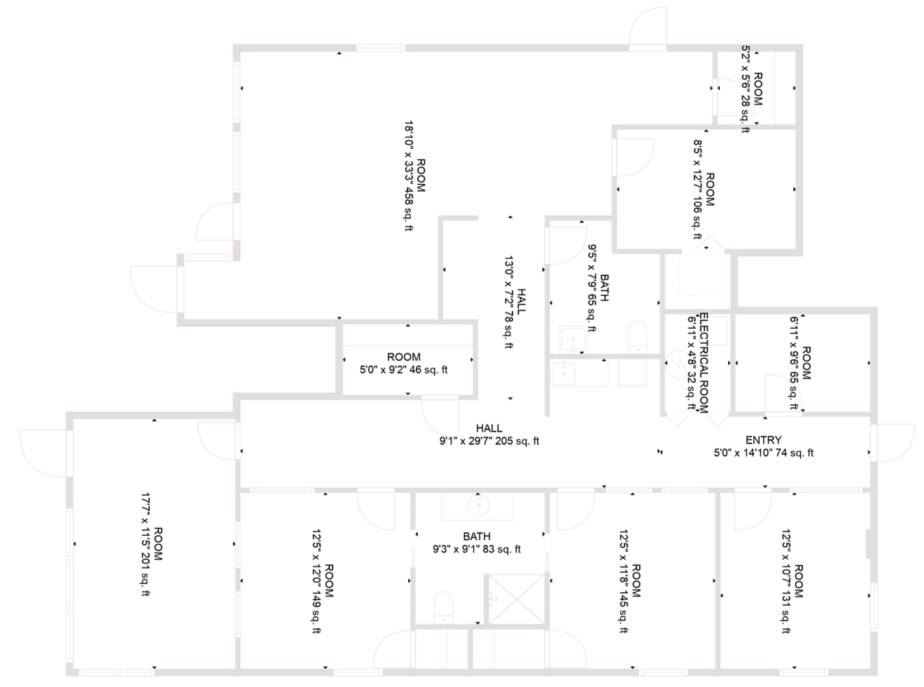 601 N Walnut St, Bloomington, IN à louer Plan d’étage– Image 1 sur 1