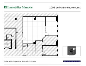 1001 Boul De Maisonneuve O, Montréal, QC à louer Plan d’étage– Image 1 sur 1