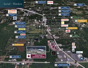 1090-1164 Homer Rd, Minden, LA - Vue aérienne vue de carte