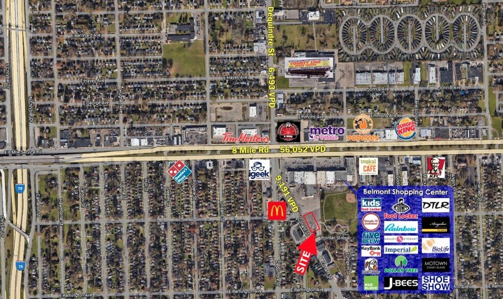 1900 E 8 Mile Rd, Detroit, MI à louer - Aérien – Image 2 sur 2