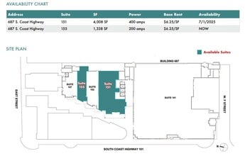 687 S Coast Hwy 101, Encinitas, CA à louer Plan de site– Image 1 sur 3