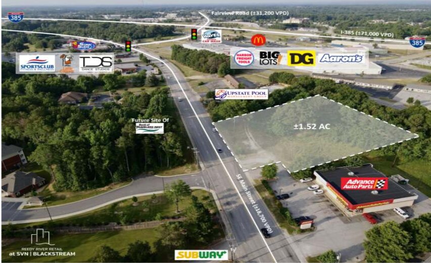 604 SE Main St, Simpsonville, SC à vendre - Aérien – Image 3 sur 3
